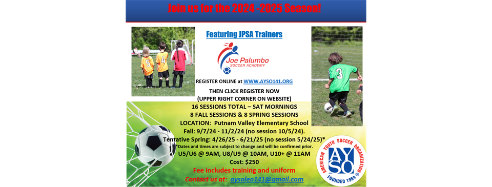 Registration for the 2024-2025 Season